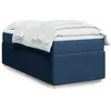 Image de vidaXL Sommier Ã  lattes de lit avec matelas Bleu 80x200 cm Tissu