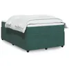 Image de vidaXL Sommier Ã  lattes de lit et matelas Vert foncÃ© 120x200cm Velours