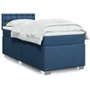 Image de vidaXL Sommier Ã  lattes de lit avec matelas Bleu 80x200 cm Tissu