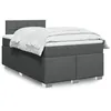 Image de vidaXL Sommier Ã  lattes de lit avec matelas gris foncÃ© 120x190cm tissu