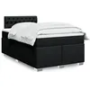 Image de vidaXL Sommier Ã  lattes de lit avec matelas noir 120x190 cm tissu