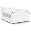 Image de vidaXL Sommier Ã  lattes de lit avec matelas Blanc 140x200cm Similicuir