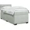 Image de vidaXL Sommier Ã  lattes de lit et matelas Gris clair 90x190 cm Velours