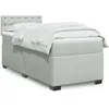 Image de vidaXL Sommier Ã  lattes de lit et matelas Gris clair 90x200 cm Velours