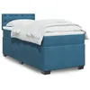 Image de vidaXL Sommier Ã  lattes de lit avec matelas Bleu foncÃ© 90x200 cm