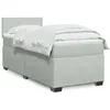 Image de vidaXL Sommier Ã  lattes de lit et matelas Gris clair 100x200cm Velours