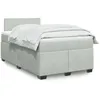 Image de vidaXL Sommier Ã  lattes de lit et matelas Gris clair 120x200cm Velours