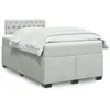 Image de vidaXL Sommier Ã  lattes de lit et matelas Gris clair 120x200cm Velours