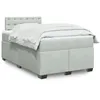 Image de vidaXL Sommier Ã  lattes de lit et matelas Gris clair 120x200cm Velours