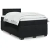 Image de vidaXL Sommier Ã  lattes de lit avec matelas Noir 120x200 cm Velours