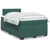Image de vidaXL Sommier Ã  lattes de lit et matelas Vert foncÃ© 120x200cm Velours