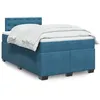 Image de vidaXL Sommier Ã  lattes de lit et matelas Bleu foncÃ© 120x200cm Velours