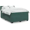 Image de vidaXL Sommier Ã  lattes de lit et matelas Vert foncÃ© 140x190cm Velours