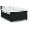 Image de vidaXL Sommier Ã  lattes de lit avec matelas Noir 140x200 cm Velours