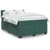 Image de vidaXL Sommier Ã  lattes de lit et matelas Vert foncÃ© 140x200cm Velours