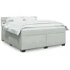 Image de vidaXL Sommier Ã  lattes de lit et matelas Gris clair 180x200cm Velours