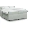 Image de vidaXL Sommier Ã  lattes de lit et matelas Gris clair 200x200cm Velours