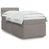 Image de vidaXL Sommier Ã  lattes de lit avec matelas Taupe 80x200 cm Tissu