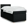 Image de vidaXL Sommier Ã  lattes de lit avec matelas Noir 90x200 cm Tissu