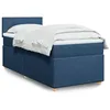 Image de vidaXL Sommier Ã  lattes de lit avec matelas Bleu 100x200 cm Tissu