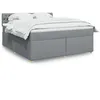 Image de vidaXL Sommier Ã  lattes de lit avec matelas Gris clair 180x200cm Tissu
