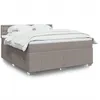 Image de vidaXL Sommier Ã  lattes de lit avec matelas Taupe 180x200 cm Tissu