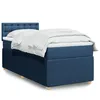 Image de vidaXL Sommier Ã  lattes de lit avec matelas Bleu 90x190 cm Tissu