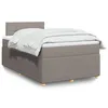 Image de vidaXL Sommier Ã  lattes de lit avec matelas Taupe 120x200 cm Tissu