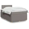 Image de vidaXL Sommier Ã  lattes de lit avec matelas Taupe 120x200 cm Tissu