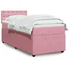 Image de vidaXL Sommier Ã  lattes de lit et matelas Rose 80x200 cm Velours