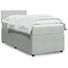 Image de vidaXL Sommier Ã  lattes de lit et matelas Gris clair 90x190 cm Velours