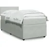 Image de vidaXL Sommier Ã  lattes de lit et matelas Gris clair 90x200 cm Velours