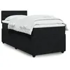 Image de vidaXL Sommier Ã  lattes de lit avec matelas Noir 90x200 cm Velours
