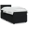 Image de vidaXL Sommier Ã  lattes de lit avec matelas Noir 90x200 cm Velours