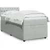 Image de vidaXL Sommier Ã  lattes de lit et matelas Gris clair 100x200cm Velours