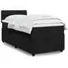 Image de vidaXL Sommier Ã  lattes de lit avec matelas Noir 100x200 cm Velours
