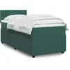 Image de vidaXL Sommier Ã  lattes de lit avec matelas Vert foncÃ© 100x200 cm
