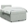 Image de vidaXL Sommier Ã  lattes de lit et matelas gris clair 120x190cm velours