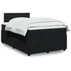 Image de vidaXL Sommier Ã  lattes de lit avec matelas noir 120x190 cm velours