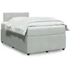 Image de vidaXL Sommier Ã  lattes de lit et matelas Gris clair 120x200cm Velours