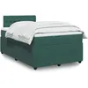 Image de vidaXL Sommier Ã  lattes de lit et matelas Vert foncÃ© 120x200cm Velours