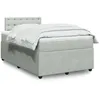 Image de vidaXL Sommier Ã  lattes de lit et matelas Gris clair 120x200cm Velours