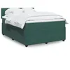 Image de vidaXL Sommier Ã  lattes de lit et matelas Vert foncÃ© 140x200cm Velours