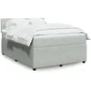Image de vidaXL Sommier Ã  lattes de lit et matelas Gris clair 140x200cm Velours