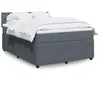Image de vidaXL Sommier Ã  lattes de lit et matelas Gris foncÃ© 140x200cm Velours