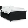 Image de vidaXL Sommier Ã  lattes de lit avec matelas Noir 140x200 cm Velours