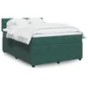 Image de vidaXL Sommier Ã  lattes de lit et matelas Vert foncÃ© 160x200cm Velours