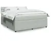 Image de vidaXL Sommier Ã  lattes de lit et matelas Gris clair 180x200cm Velours