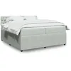 Image de vidaXL Sommier Ã  lattes de lit et matelas Gris clair 200x200cm Velours