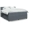 Image de vidaXL Sommier Ã  lattes de lit et matelas Gris foncÃ© 200x200cm Velours